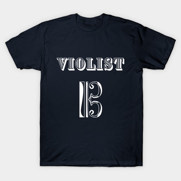 Violist with Alto Clef T-Shirt by TritoneLiterary